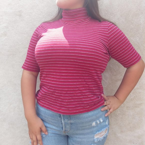 Turtle-neck striped t-shirt - Picture 5 of 7